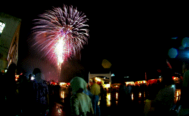 area of drawing - fireworks of The FU-ZIN festival in Hirado at 1999.