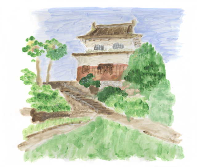 area for drawing - castle of hirado.