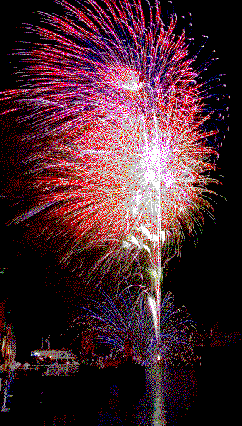 area of drawing - fireworks of The FU-ZIN festival in Hirado at 1998.